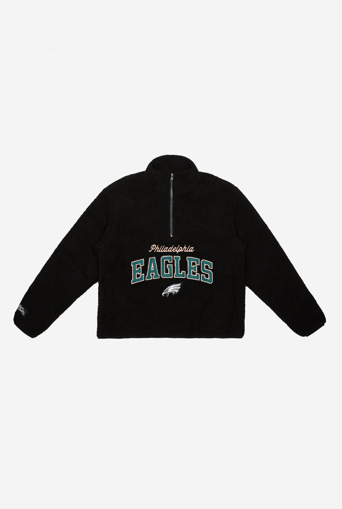 Philadelphia Eagles High Pile Quarter Zip - Black