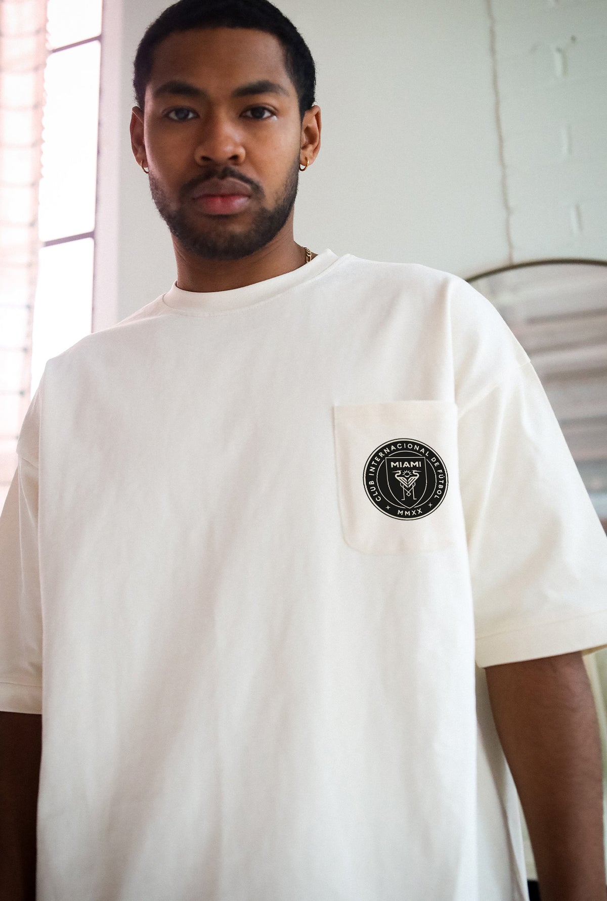 Inter Miami CF Preppy Heavyweight Pocket T-Shirt - Ivory