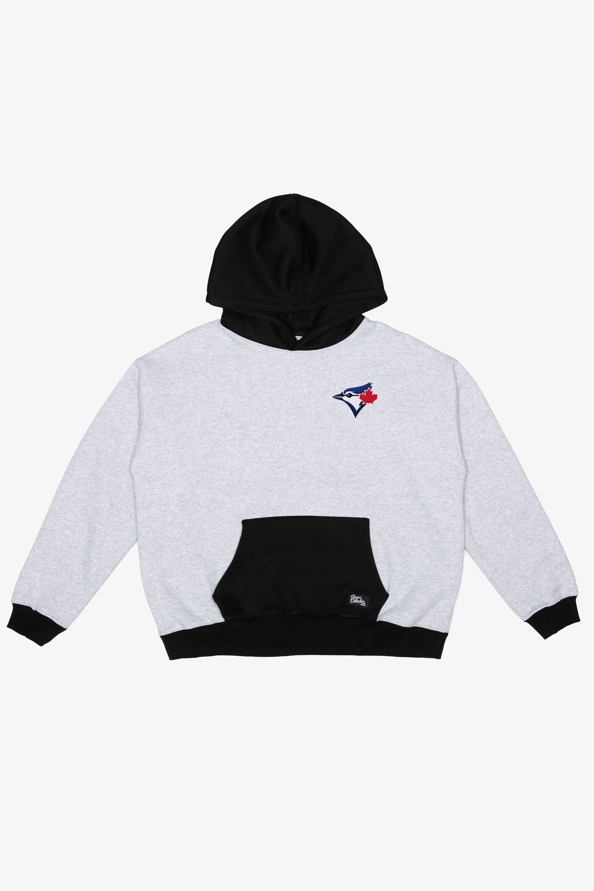 Toronto Blue Jays Colour Block Heavyweight Hoodie - Black / Grey