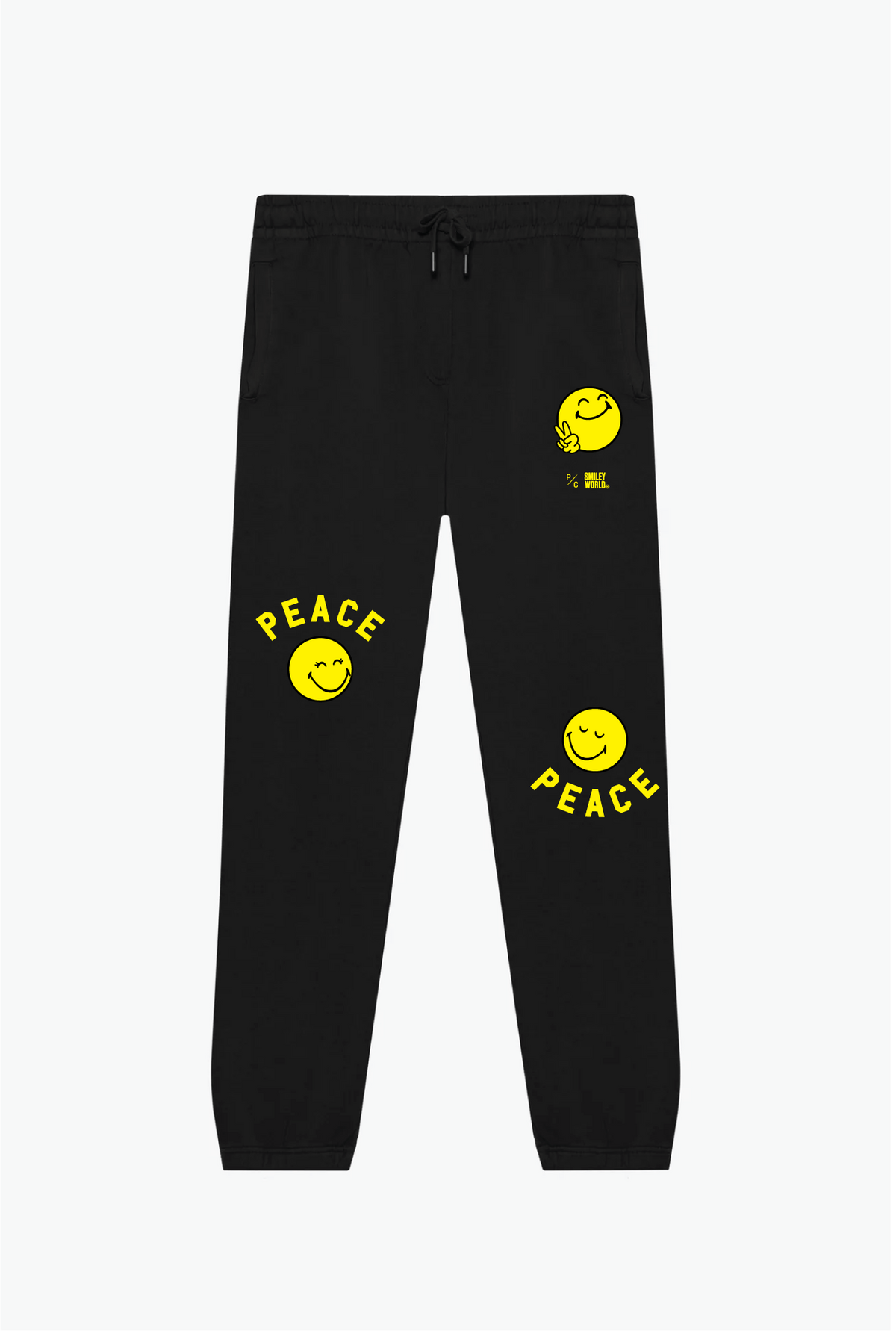 P/C x SmileyWorld "Smile for Peace" Heavyweight Jogger - Black
