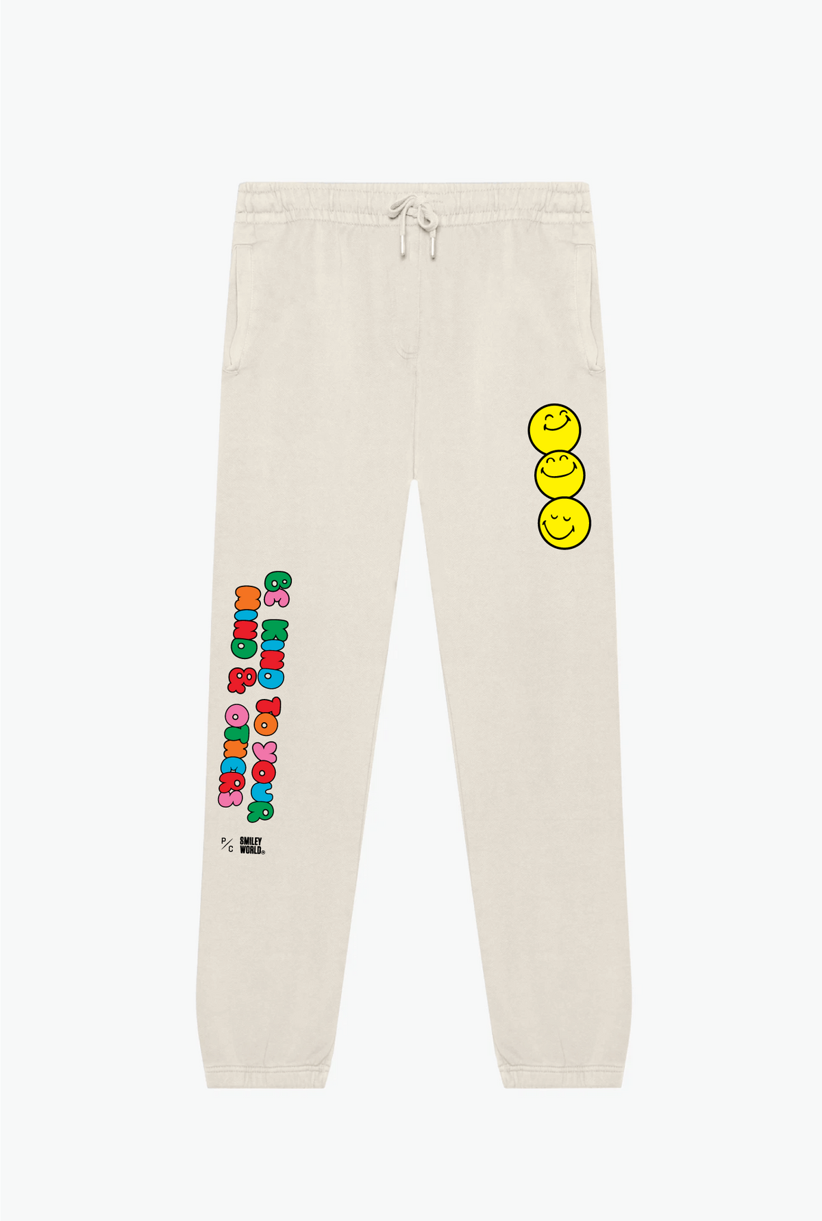 P/C x SmileyWorld "Be Kind To Your Mind & Others" Heavyweight Jogger - Ivory