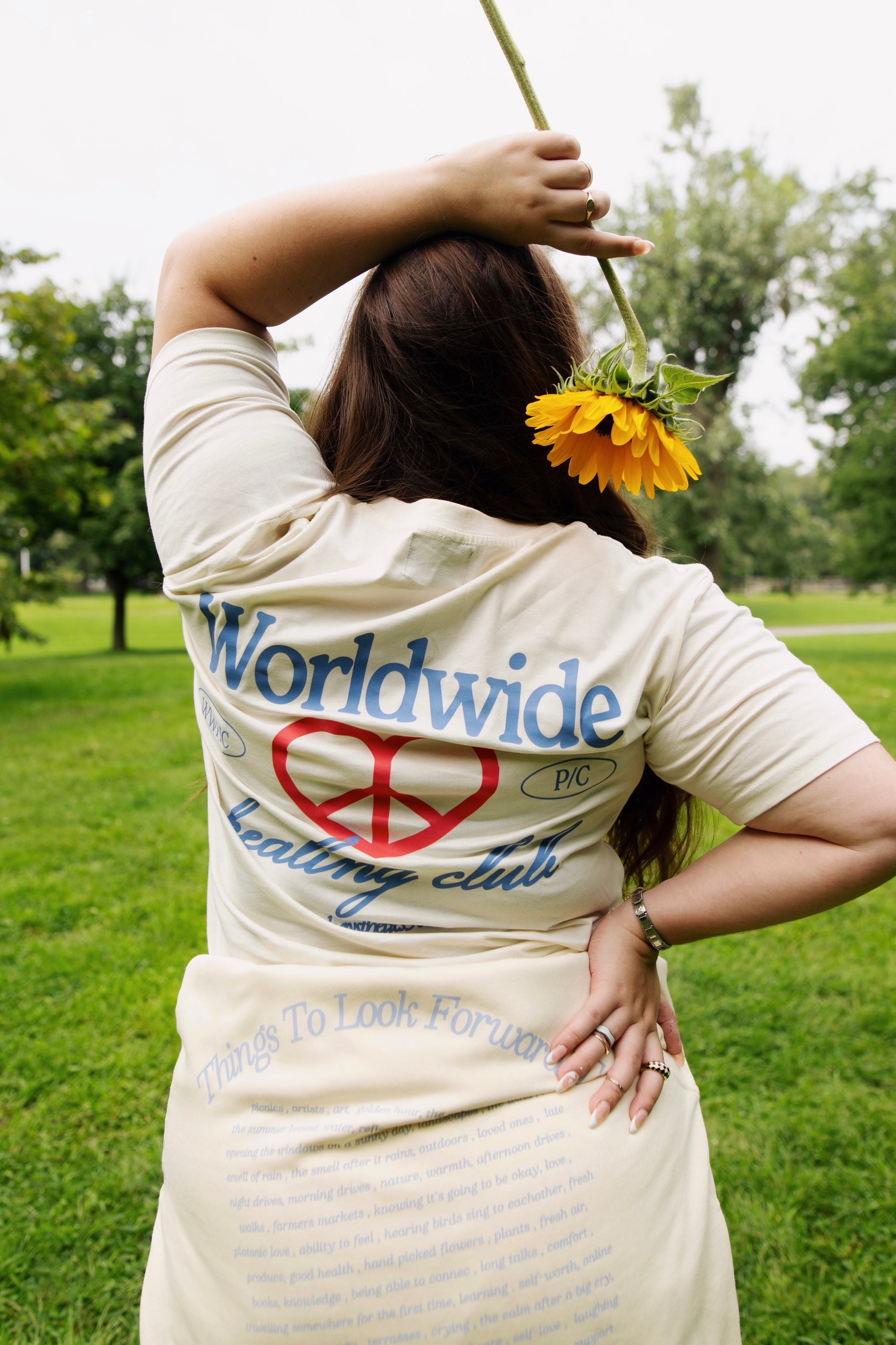 Worldwide Healing Club T-Shirt - Ivory
