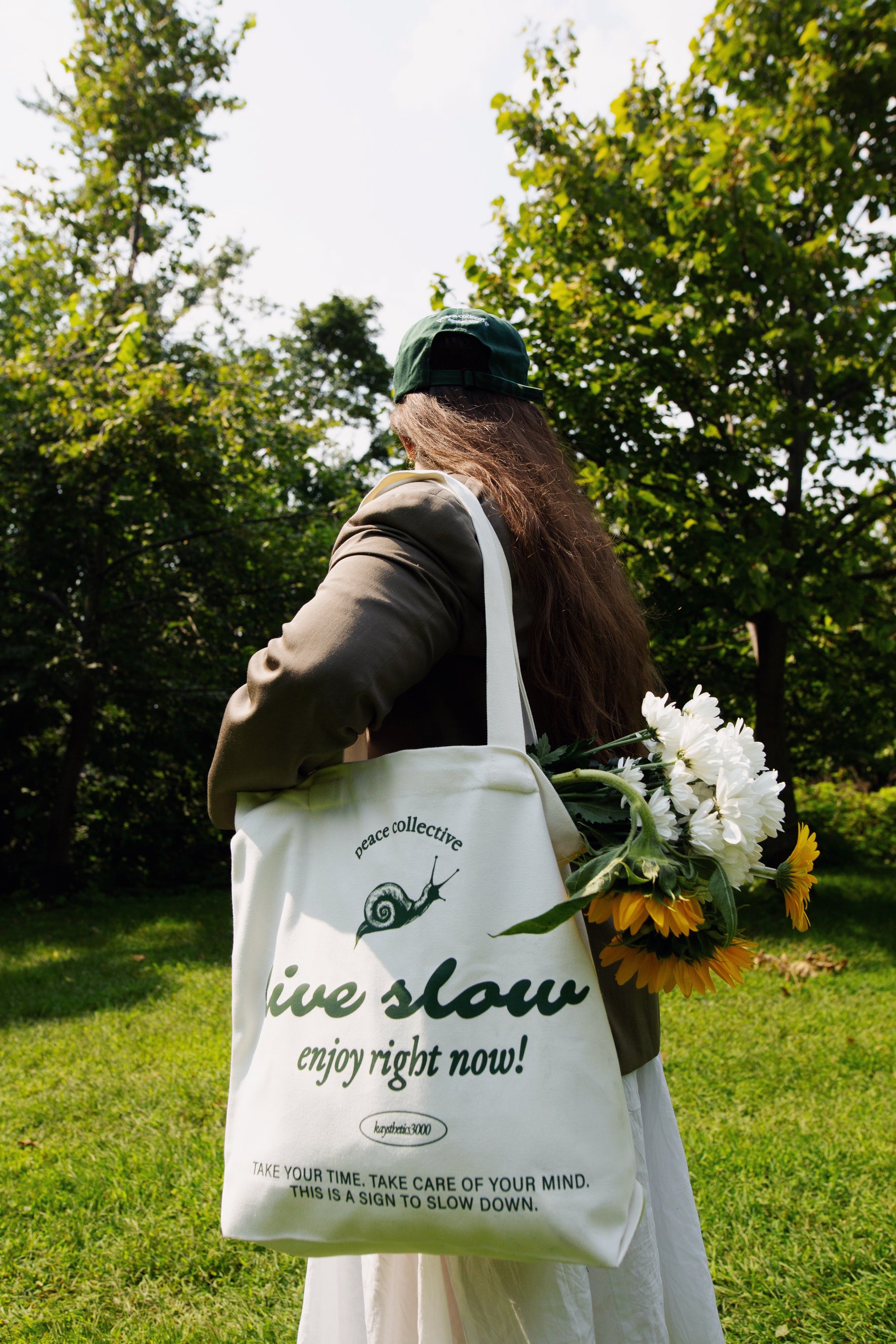 Live Slow Tote Bag - Natural