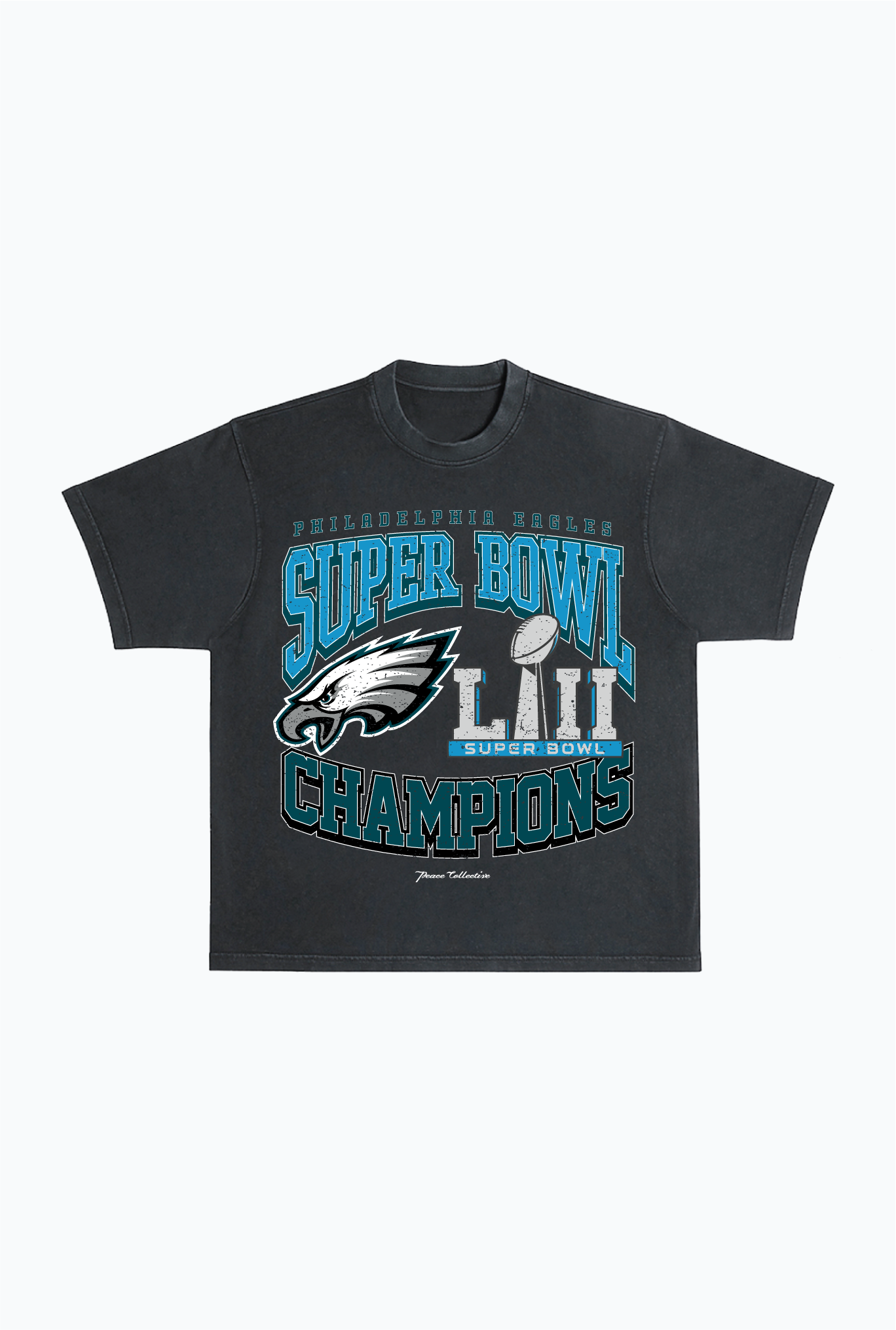 Philadelphia Eagles Superbowl LII Heavyweight T-Shirt - Black