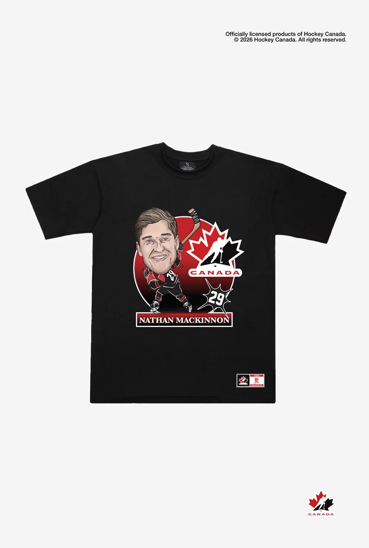 Hockey Canada Nathan MacKinnon Heavyweight T-Shirt - Black