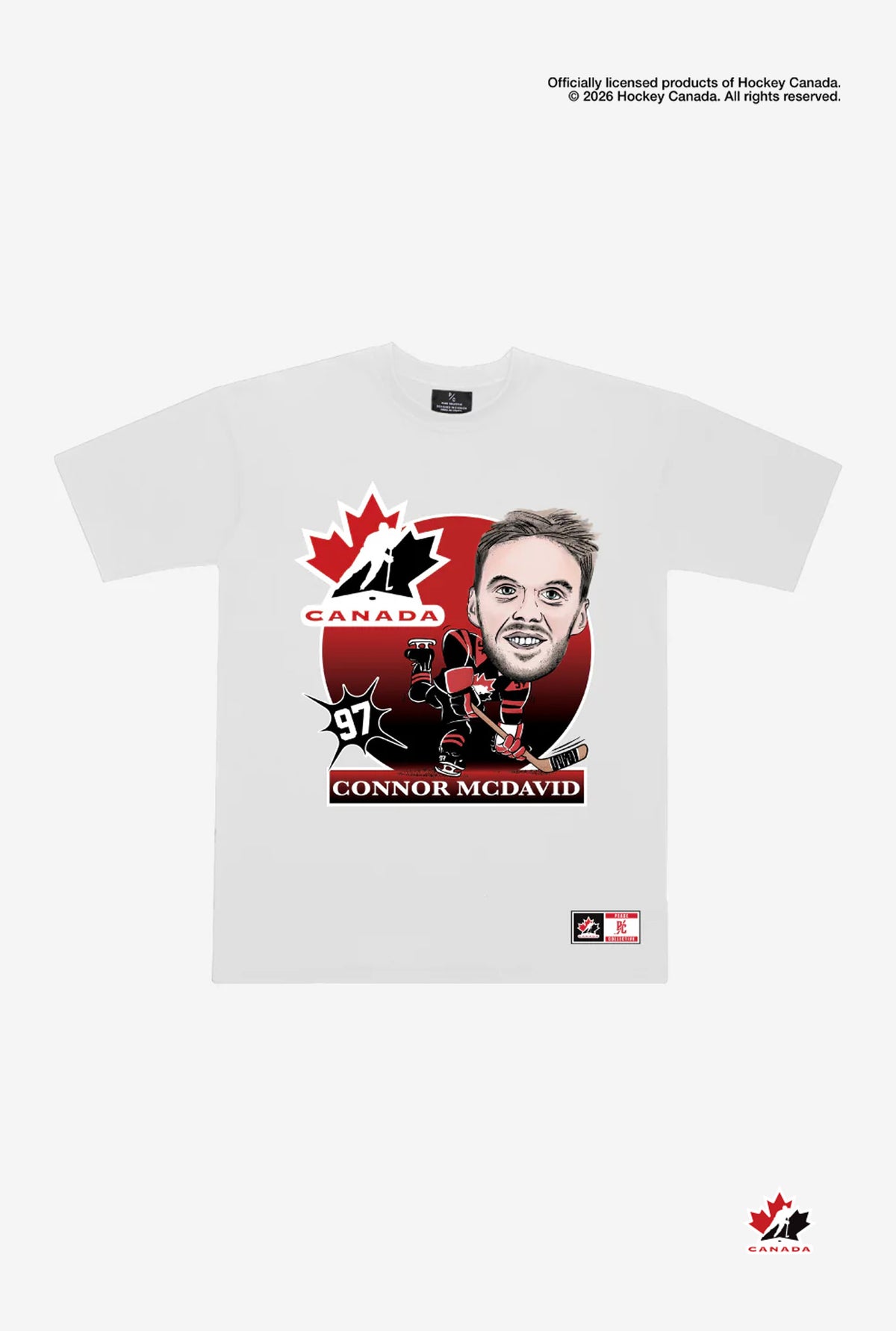 Hockey Canada Connor McDavid Heavyweight T-Shirt - White