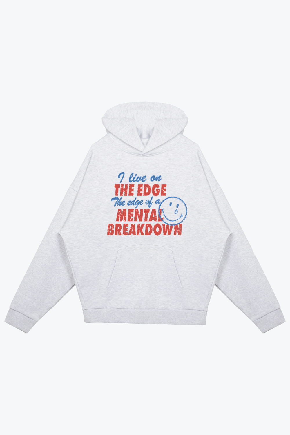 Live On The Edge Heavyweight Hoodie - Ash
