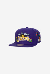 Los Angeles Lakers Psychedelic Snapback - Purple