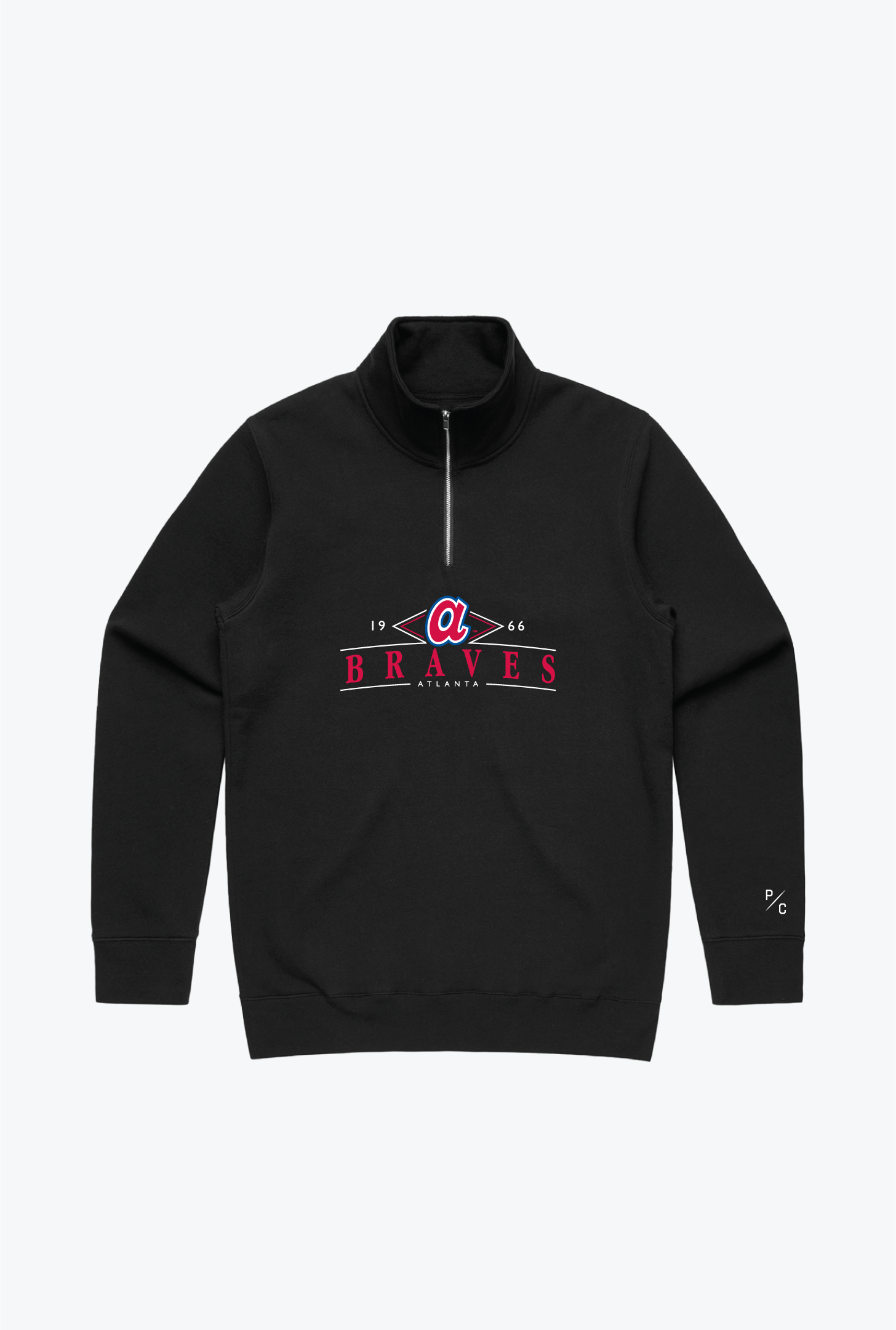 Atlanta Braves Quarter Zip - Black