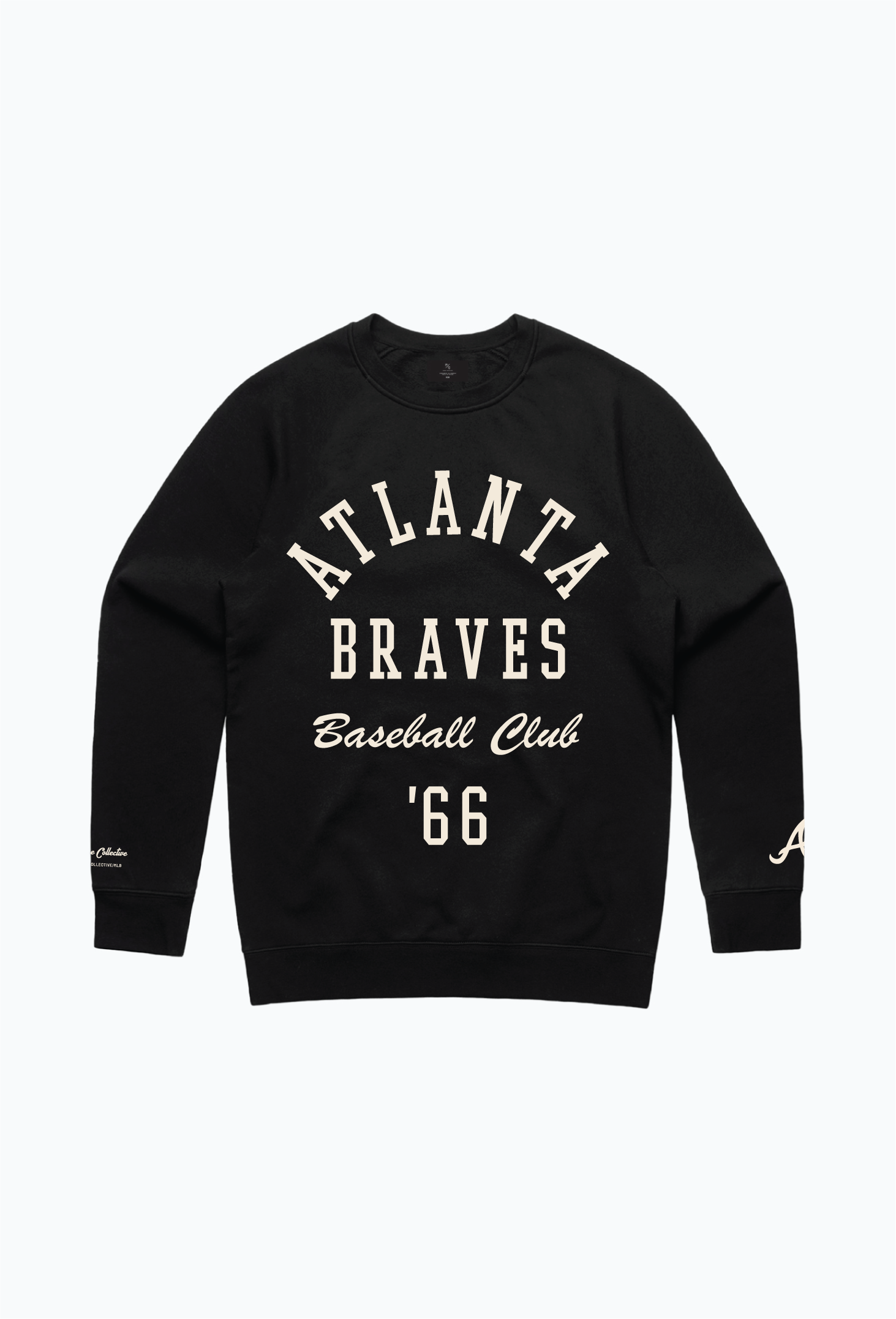 Atlanta Braves Heavyweight Crewneck - Black