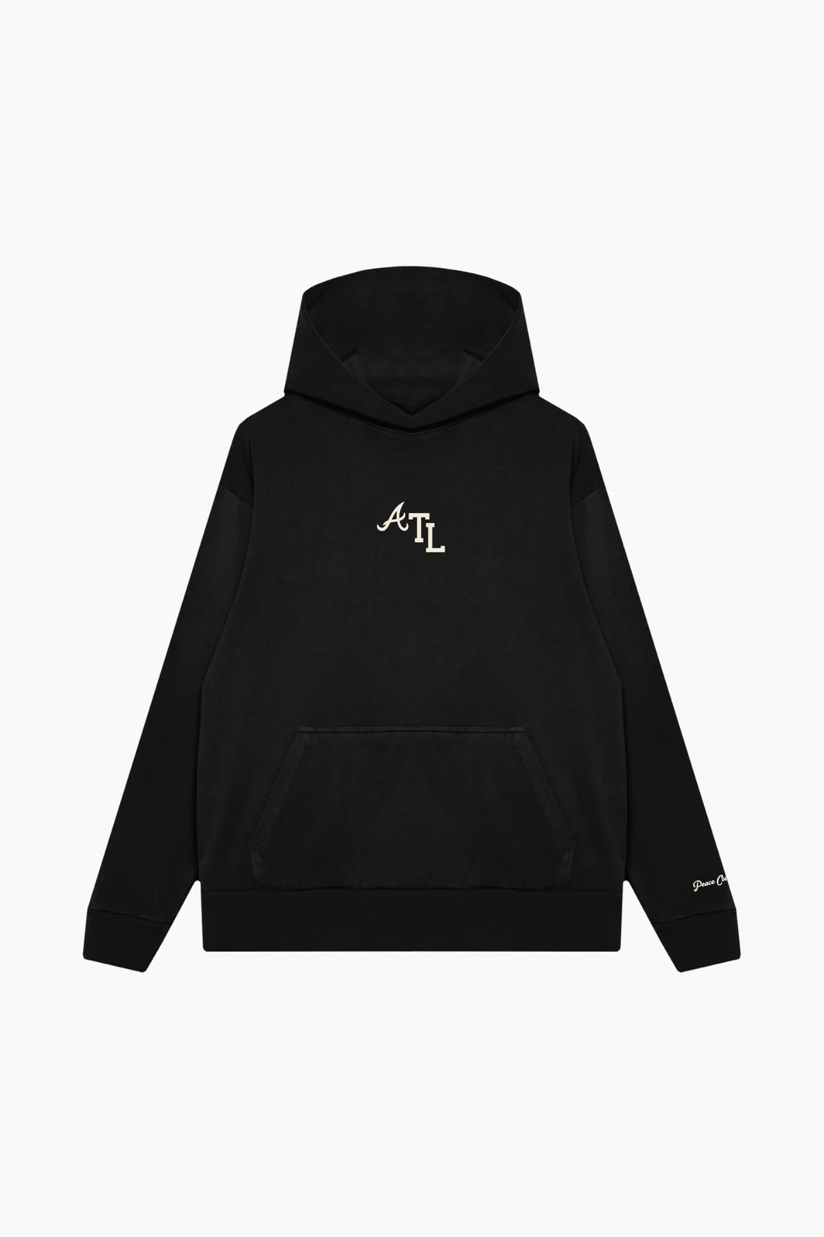 Atlanta Braves Heavyweight Hoodie - Black