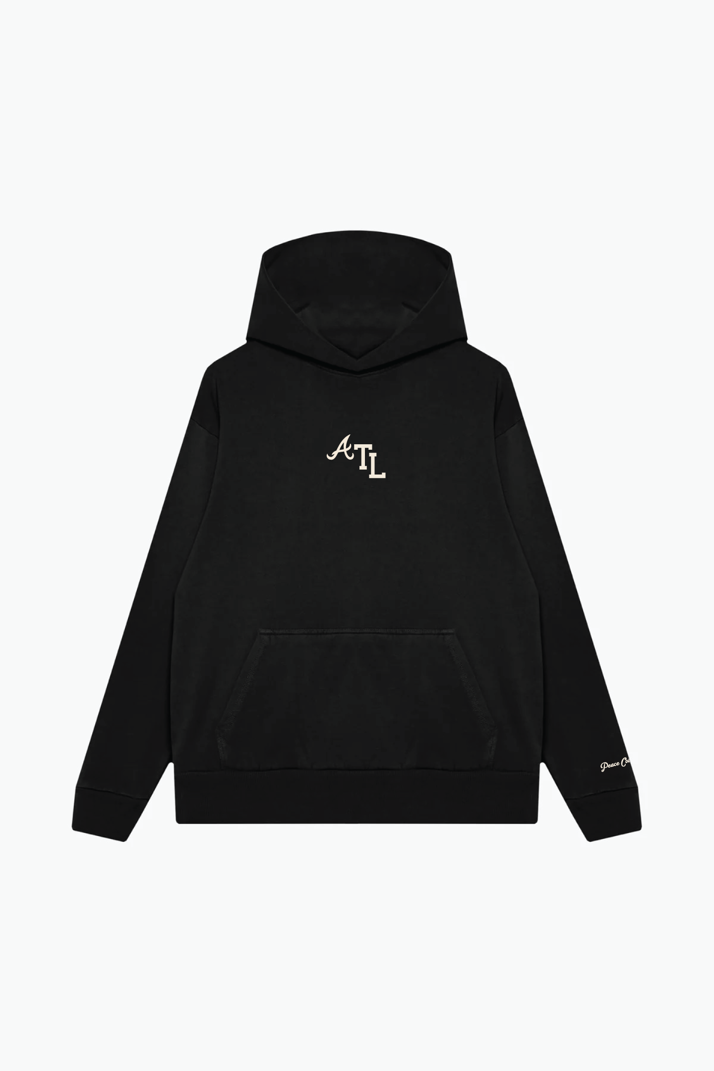 Atlanta Braves Heavyweight Hoodie - Black