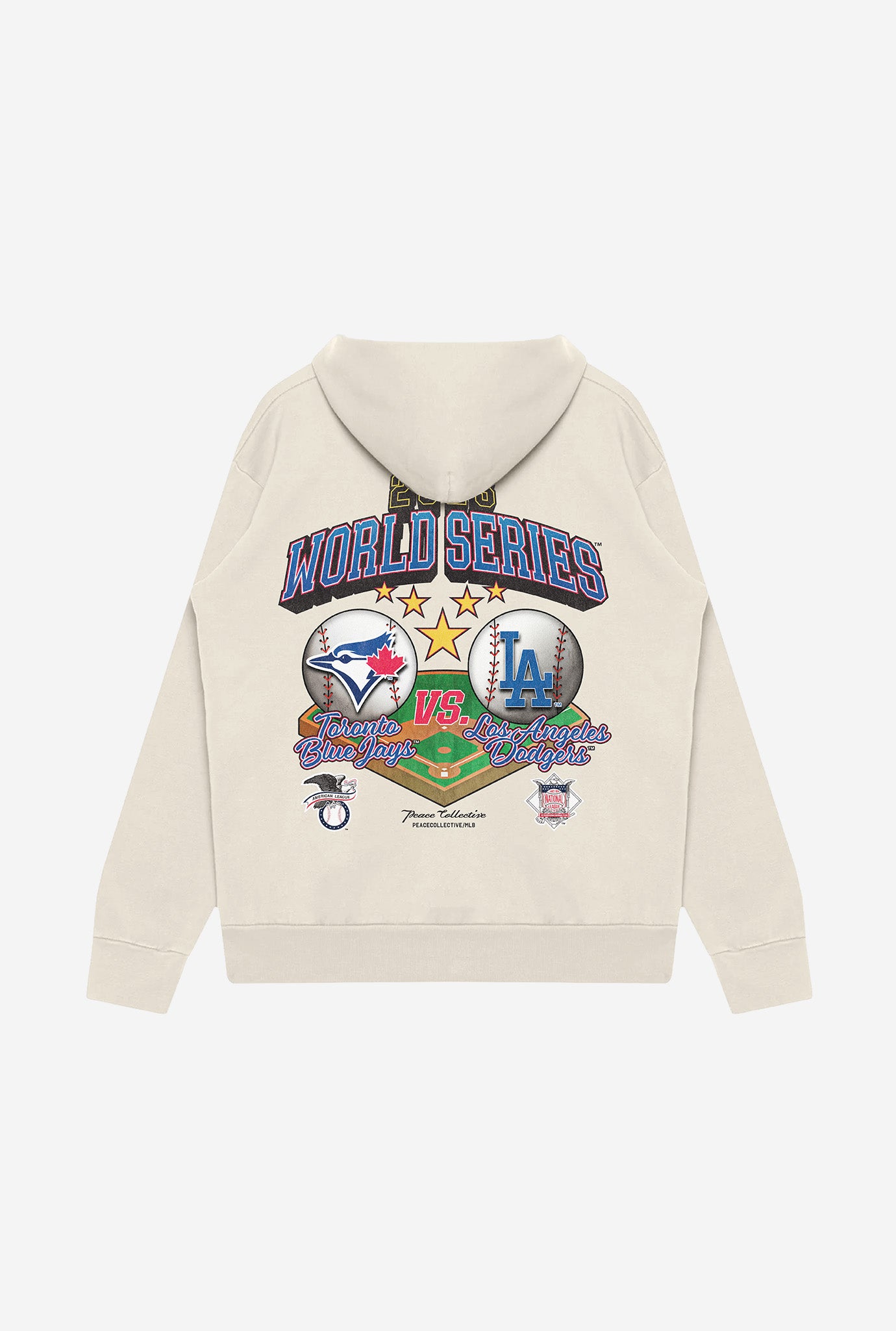 World Series 2025: Toronto Blue Jays vs LA Dodgers Heavyweight Hoodie - Ivory