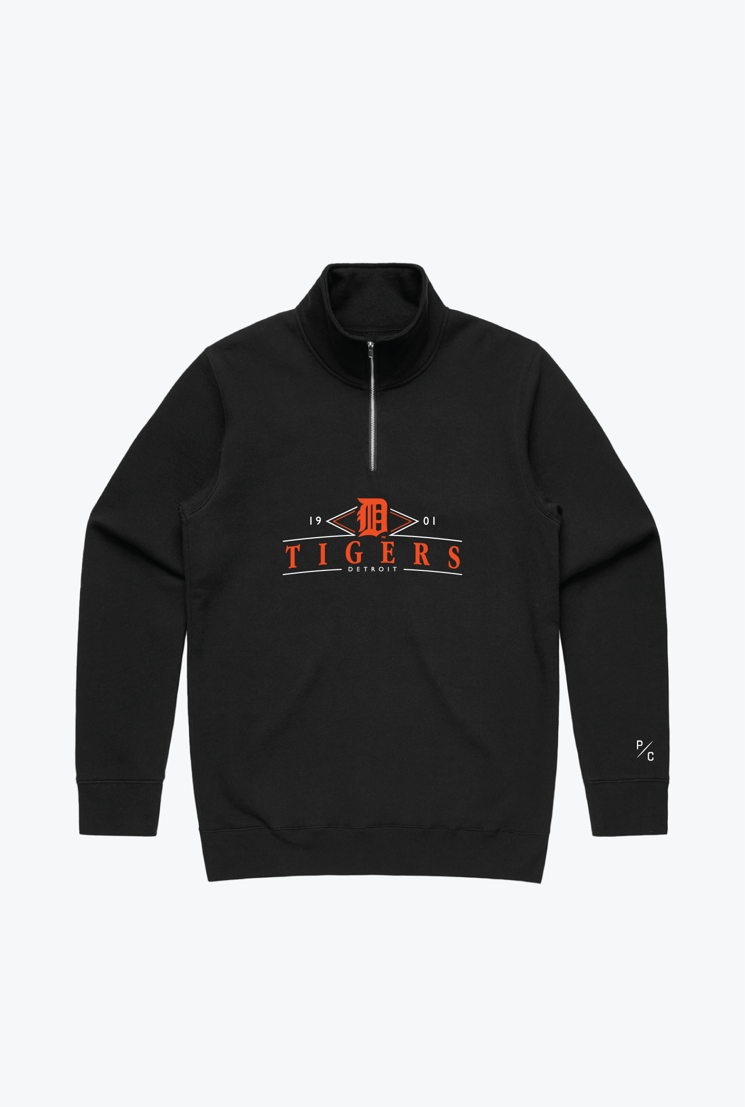 Detroit Tigers Quarter Zip - Black