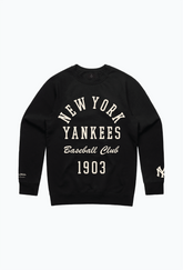 New York Yankees Heavyweight Crewneck - Black