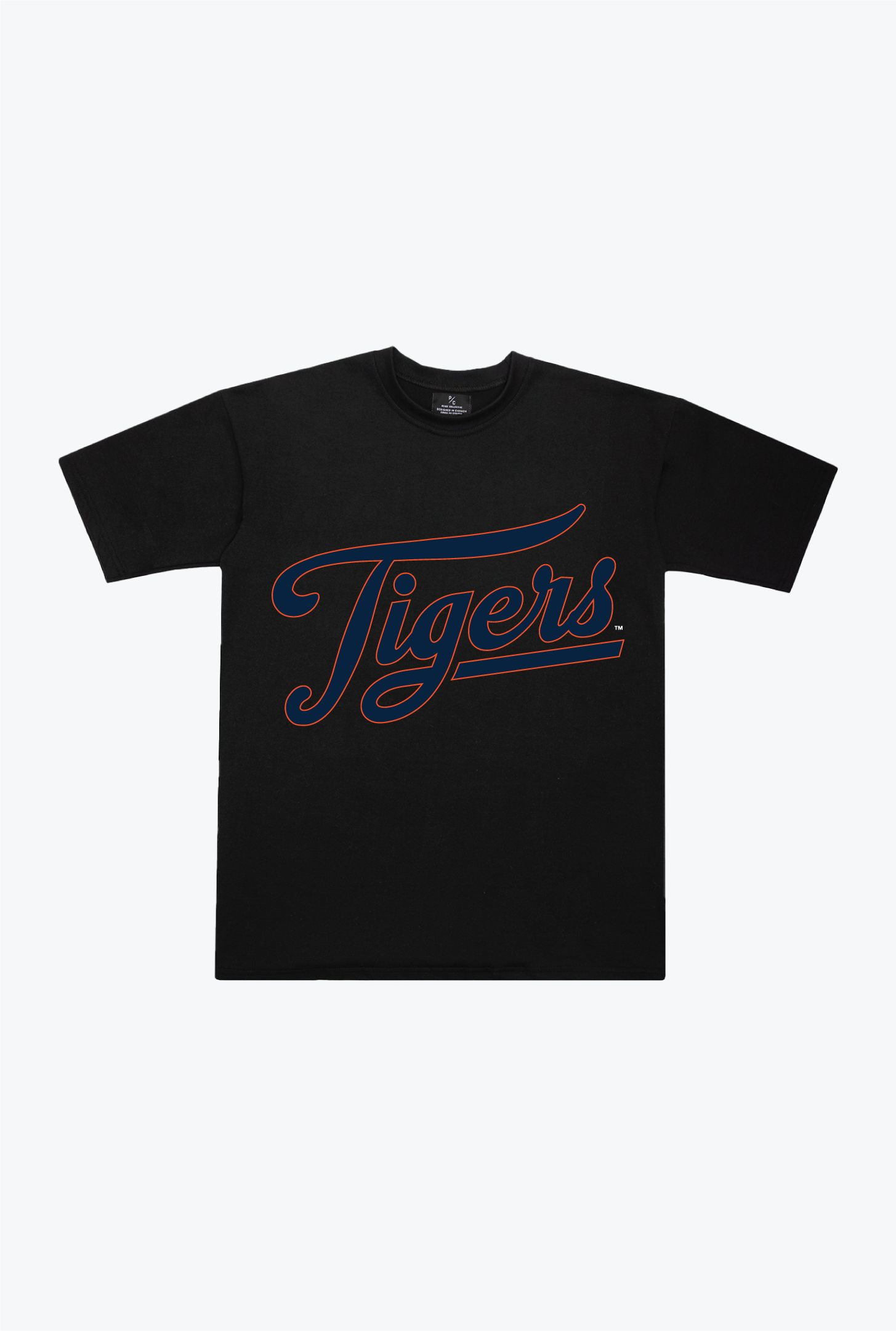 Detroit Tigers Heavyweight T-Shirt - Black