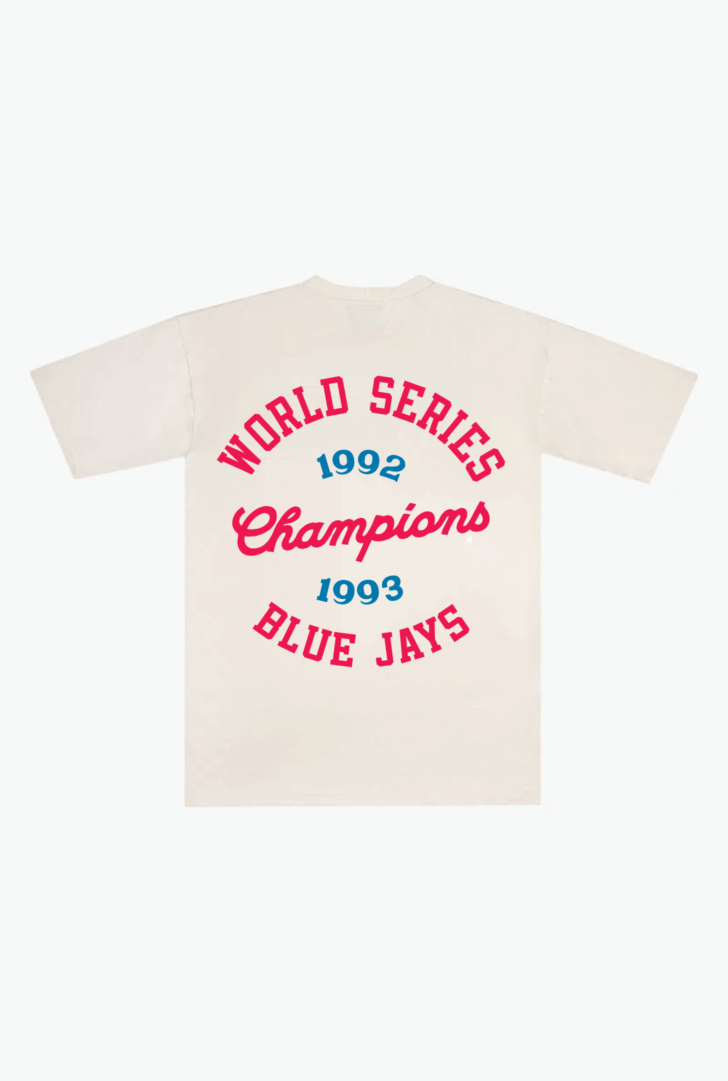 Toronto Blue Jays '92/'93 Champions Heavyweight T-Shirt - Ivory