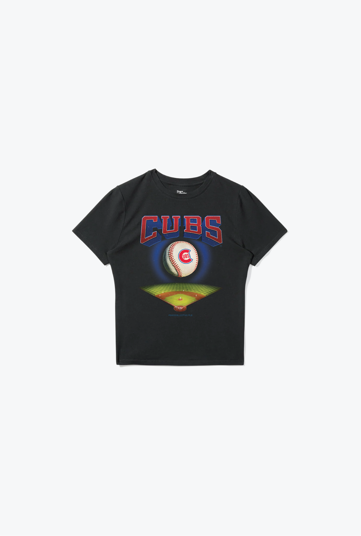 Chicago Cubs Field Baby Tee - Black