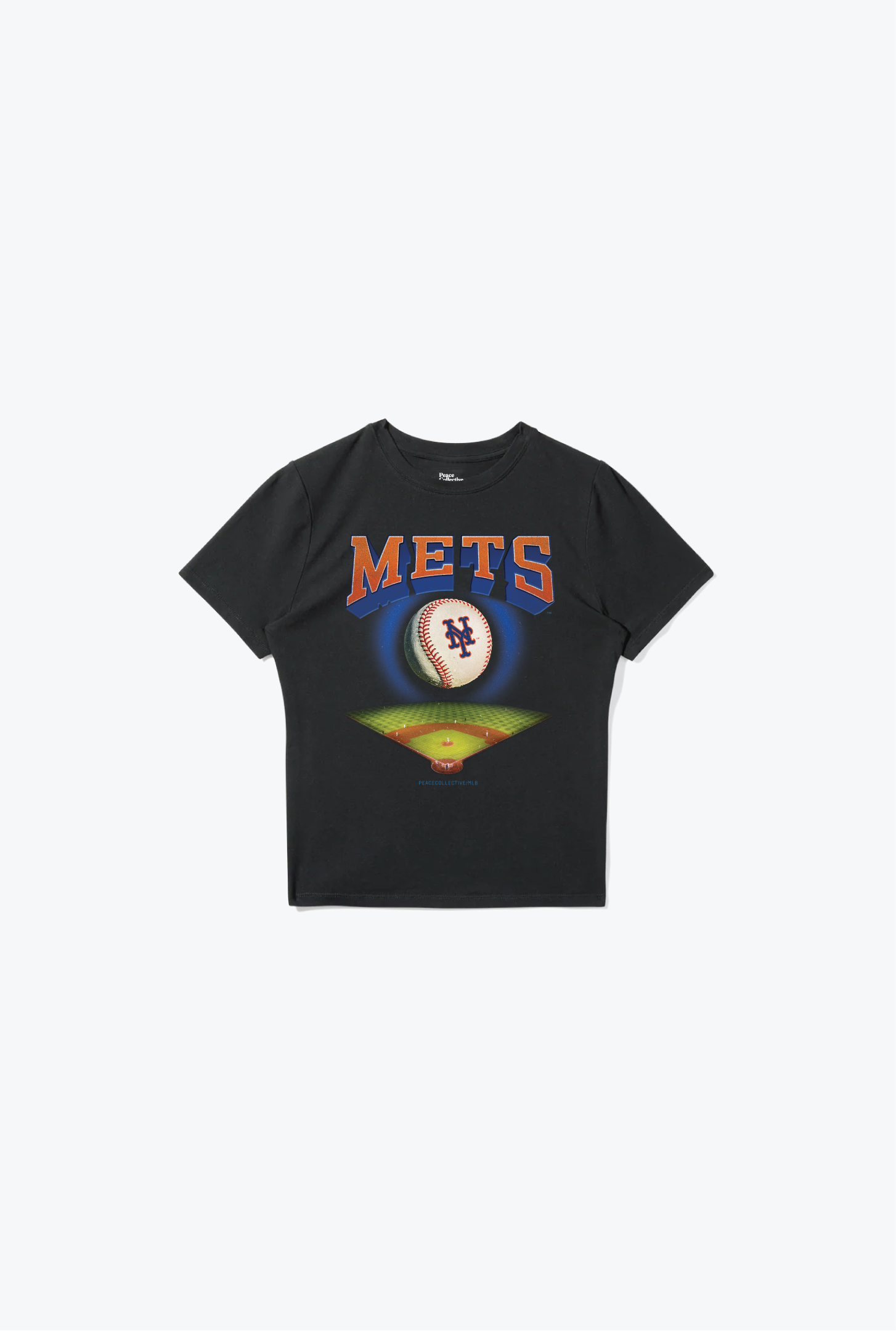 New York Mets Field Baby Tee - Black