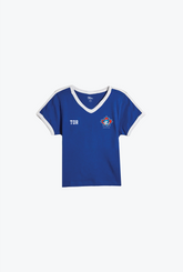 Toronto Blue Jays TO Running V-Neck Baby Tee - Royal