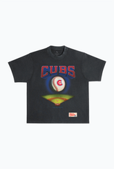 Chicago Cubs Field Heavyweight Garment Dyed T-Shirt - Black