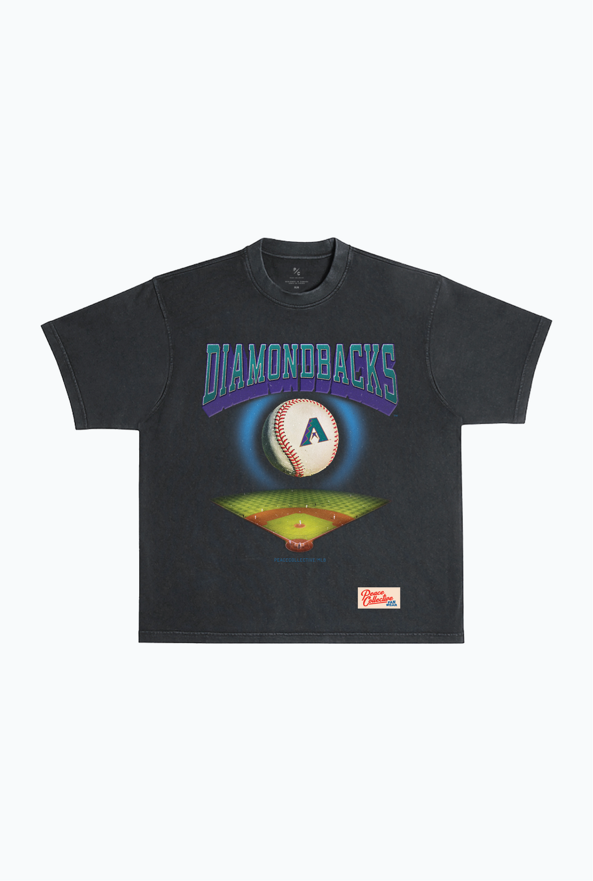 Arizona Diamondbacks Field Heavyweight Garment Dyed T-Shirt - Black