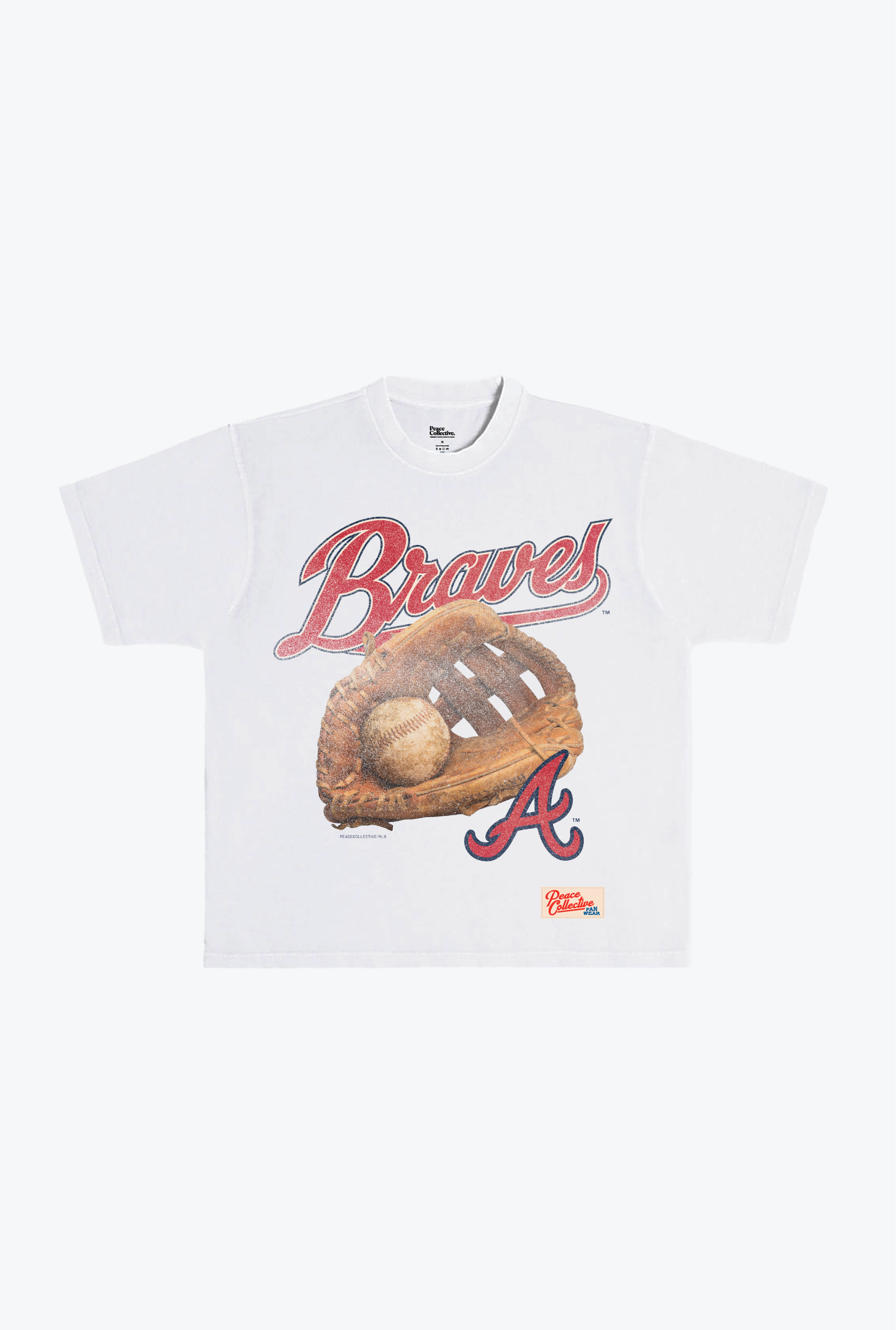 Atlanta Braves Glove Vintage Heavyweight T-Shirt - White