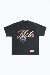 New York Mets Vintage Heavyweight Garment Dyed T-Shirt - Black