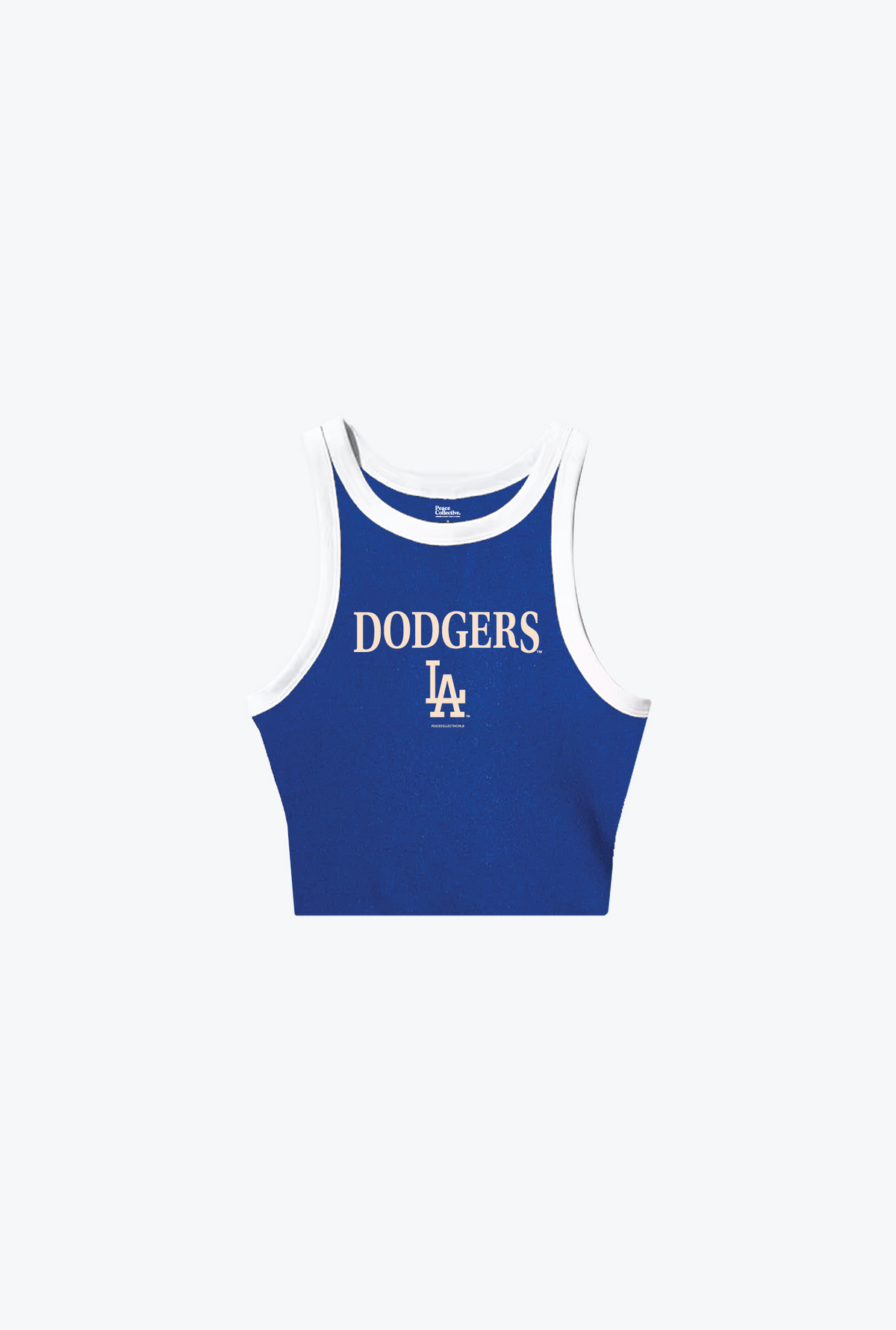 Los Angeles Dodgers Vintage Cropped Tank - Royal / White