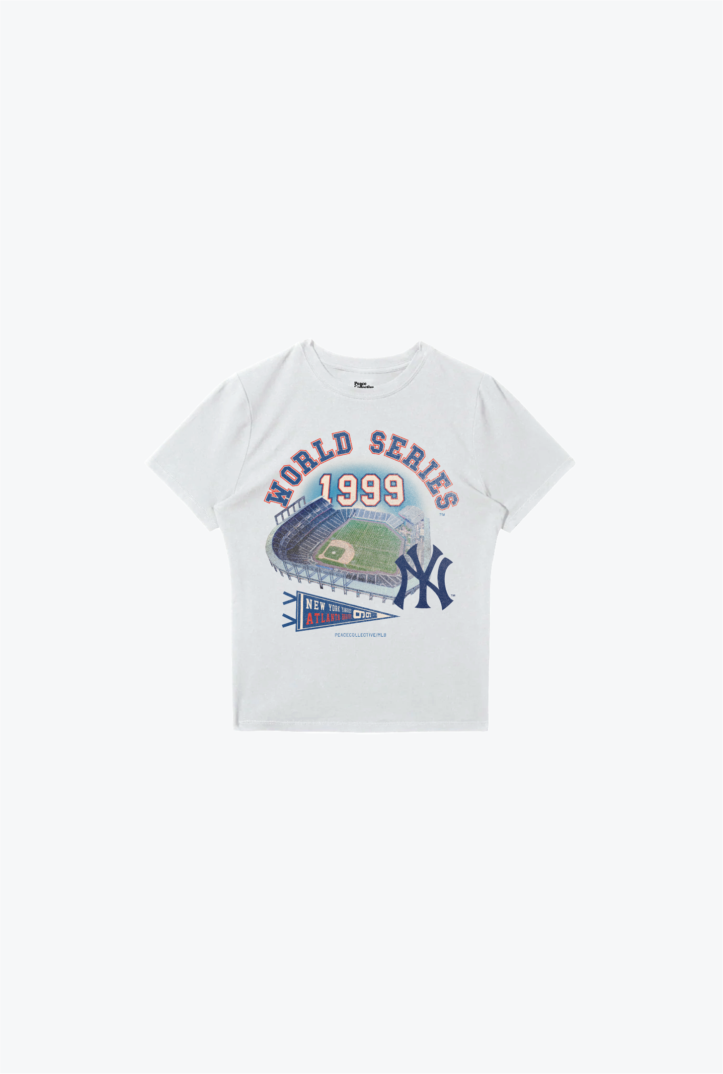 New York Yankees Vintage Baby Tee - White