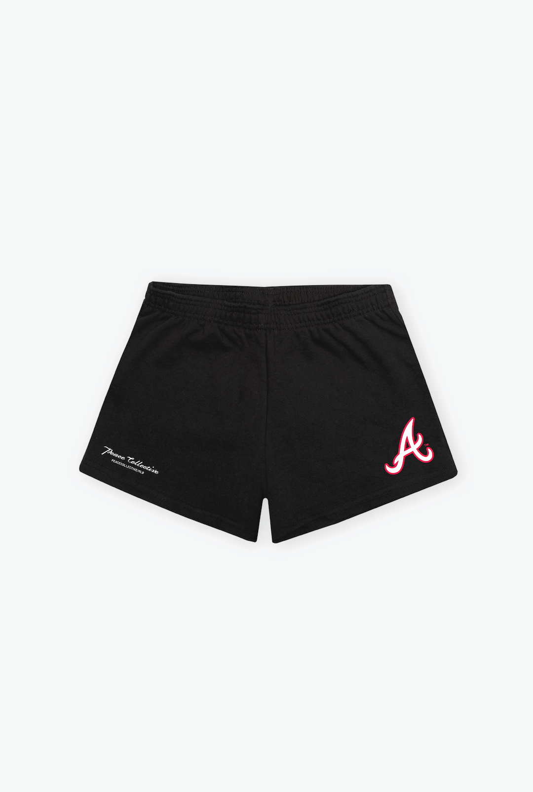 Atlanta Braves Logo Women's Fleece Shorts - Black