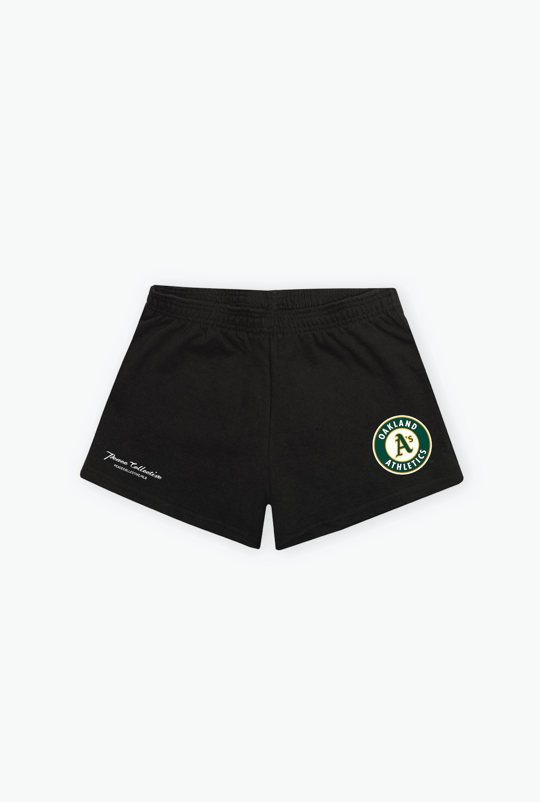 Oakland Athletics Logo Women's Fleece Shorts - Black