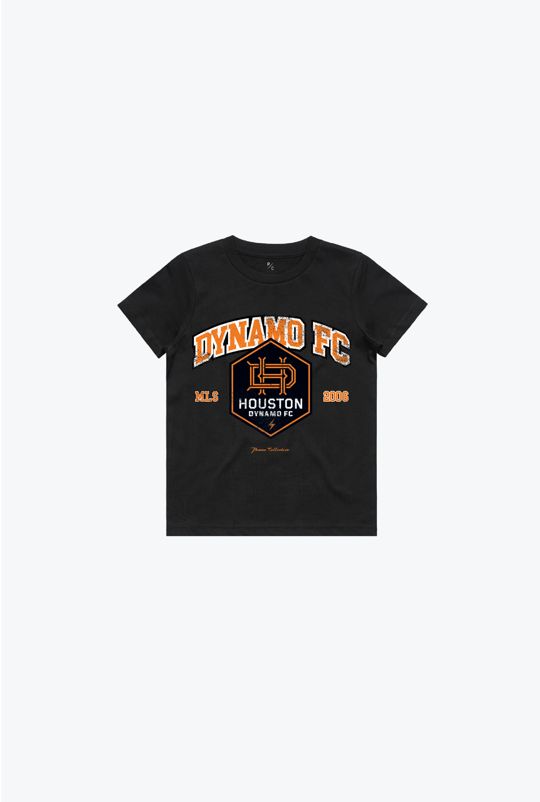 Houston Dynamo FC Vintage Washed Kids T-Shirt - Black