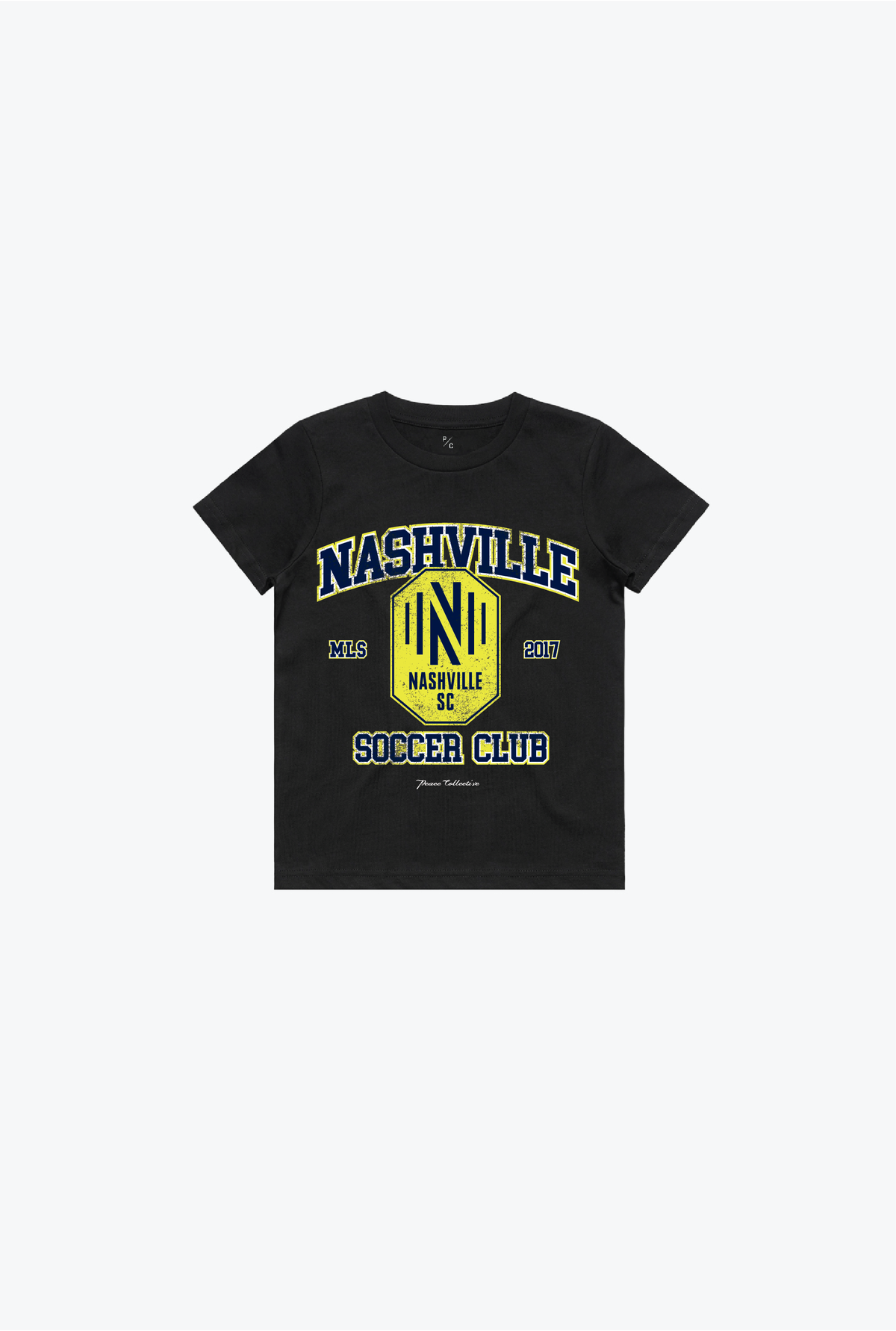 Nashville SC Vintage Washed Kids T-Shirt - Black