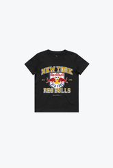 New York Red Bulls Vintage Washed Kids T-Shirt - Black