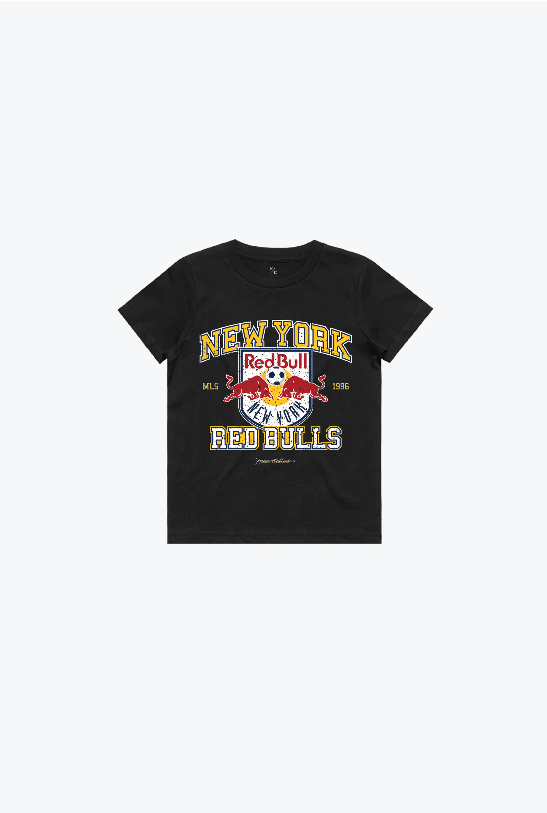 New York Red Bulls Vintage Washed Kids T-Shirt - Black