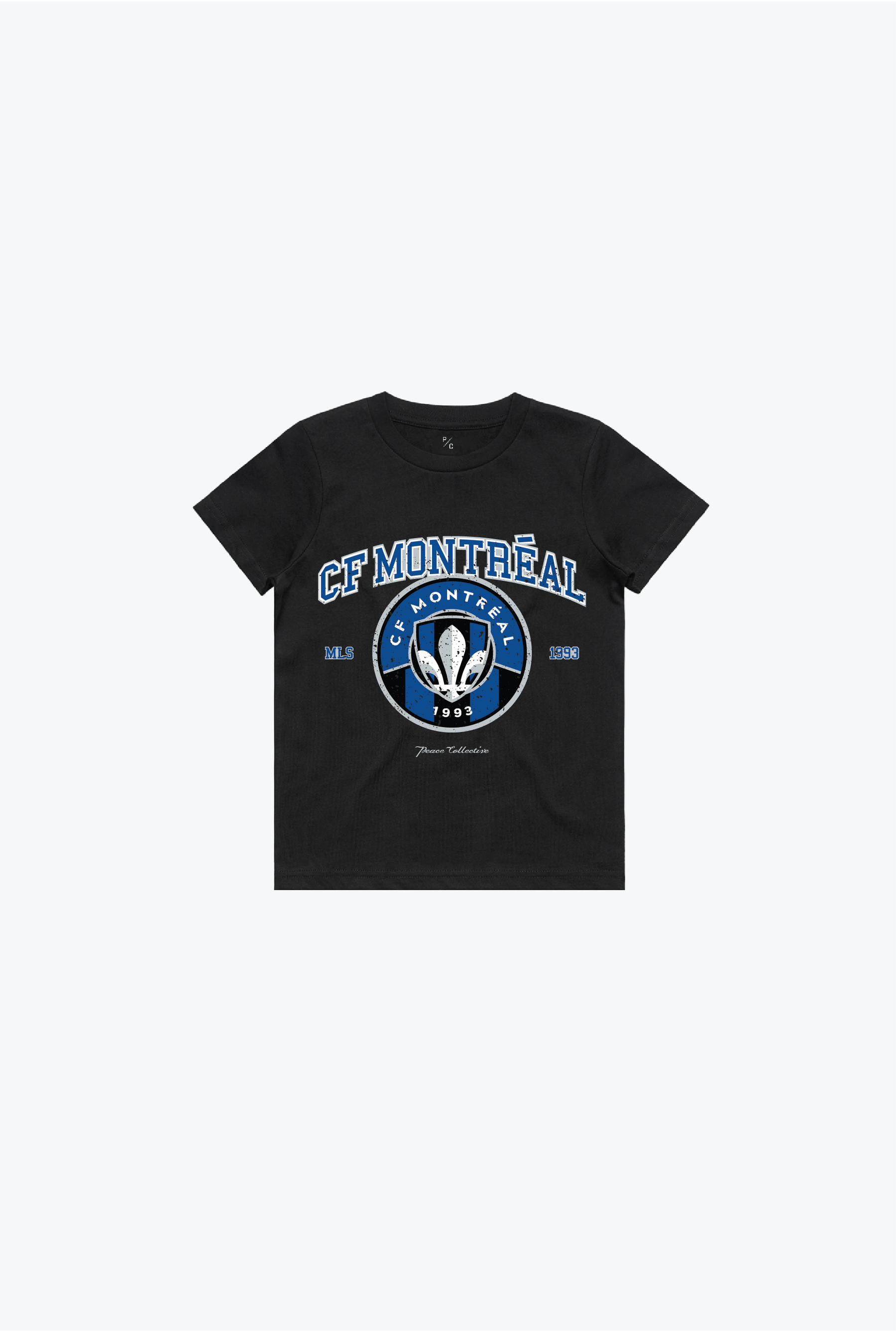 T-shirt délavé vintage pour enfant CF Montréal - Noir