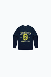 Nashville SC Vintage Washed Kids Crewneck - Black