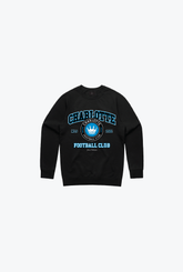 Charlotte FC Vintage Washed Kids Crewneck - Black