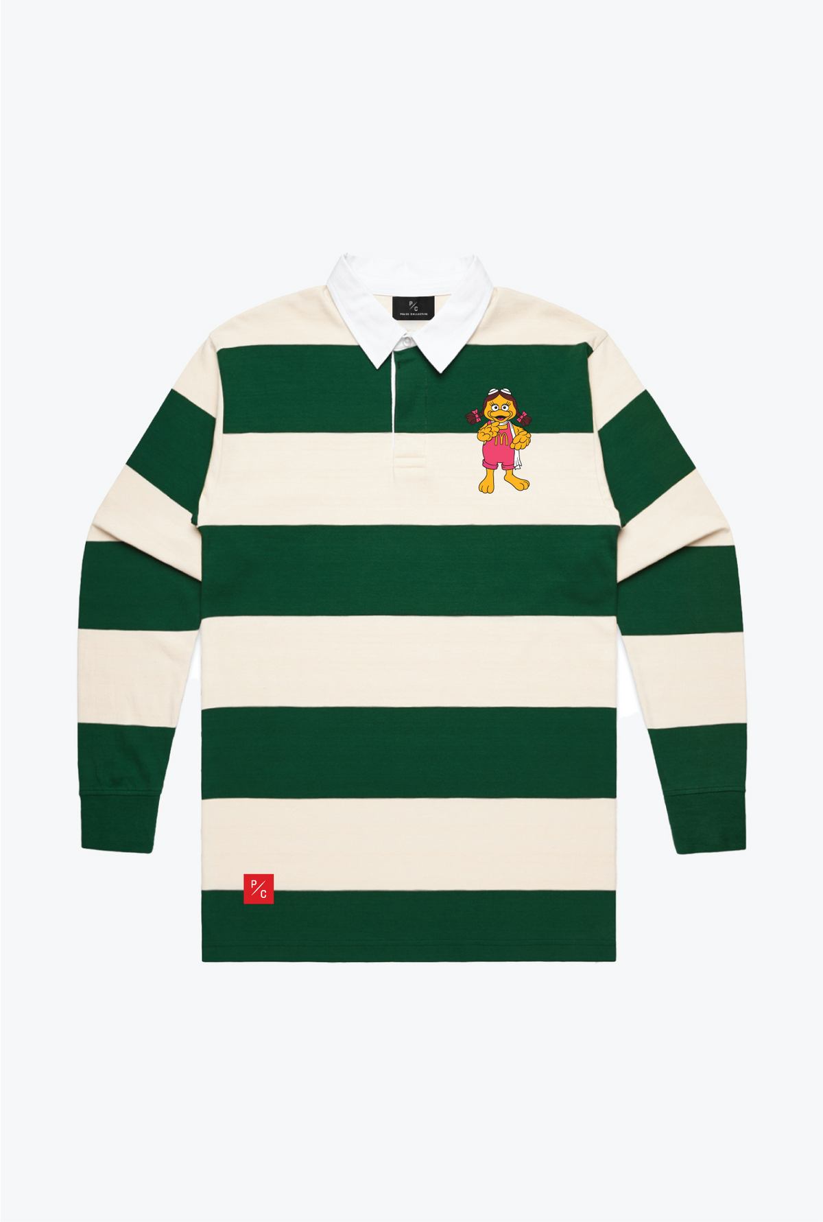 P/C x McDonald's Birdie Long Sleeve Polo - Forest Green/Ivory