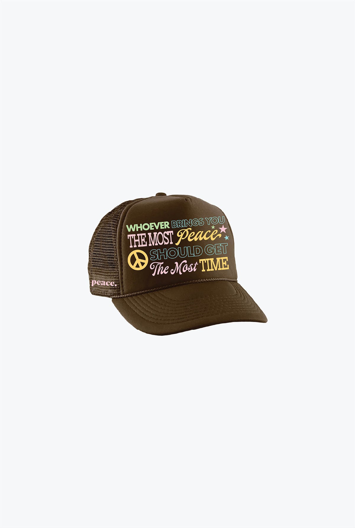 Bring Peace Trucker Hat - Brown