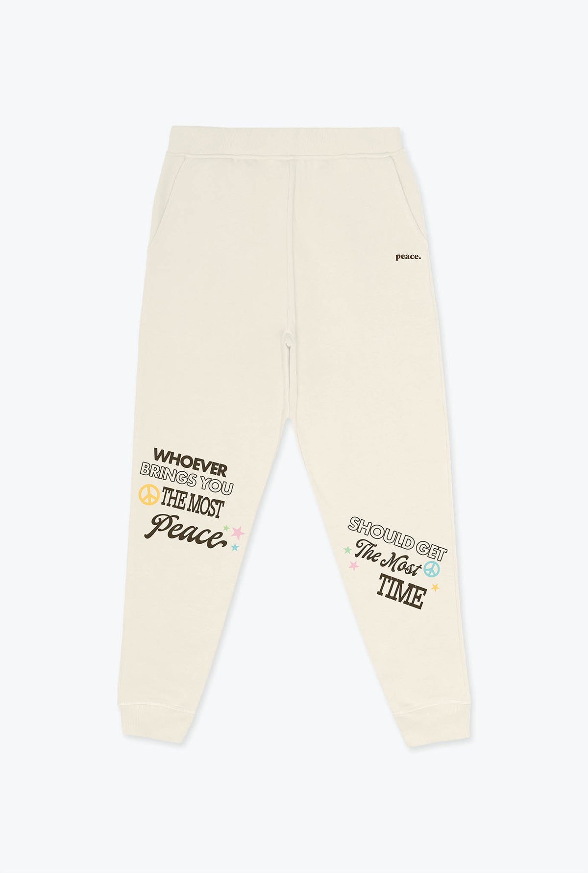 Bring Peace Heavyweight Jogger - Ivory
