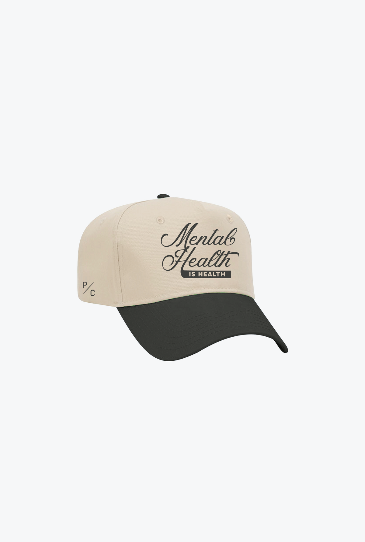 Mental Health is Health A-Frame Cap - Ivory / Black