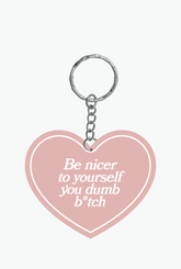 Be Nicer To Yourself Keychain - Dusty Pink