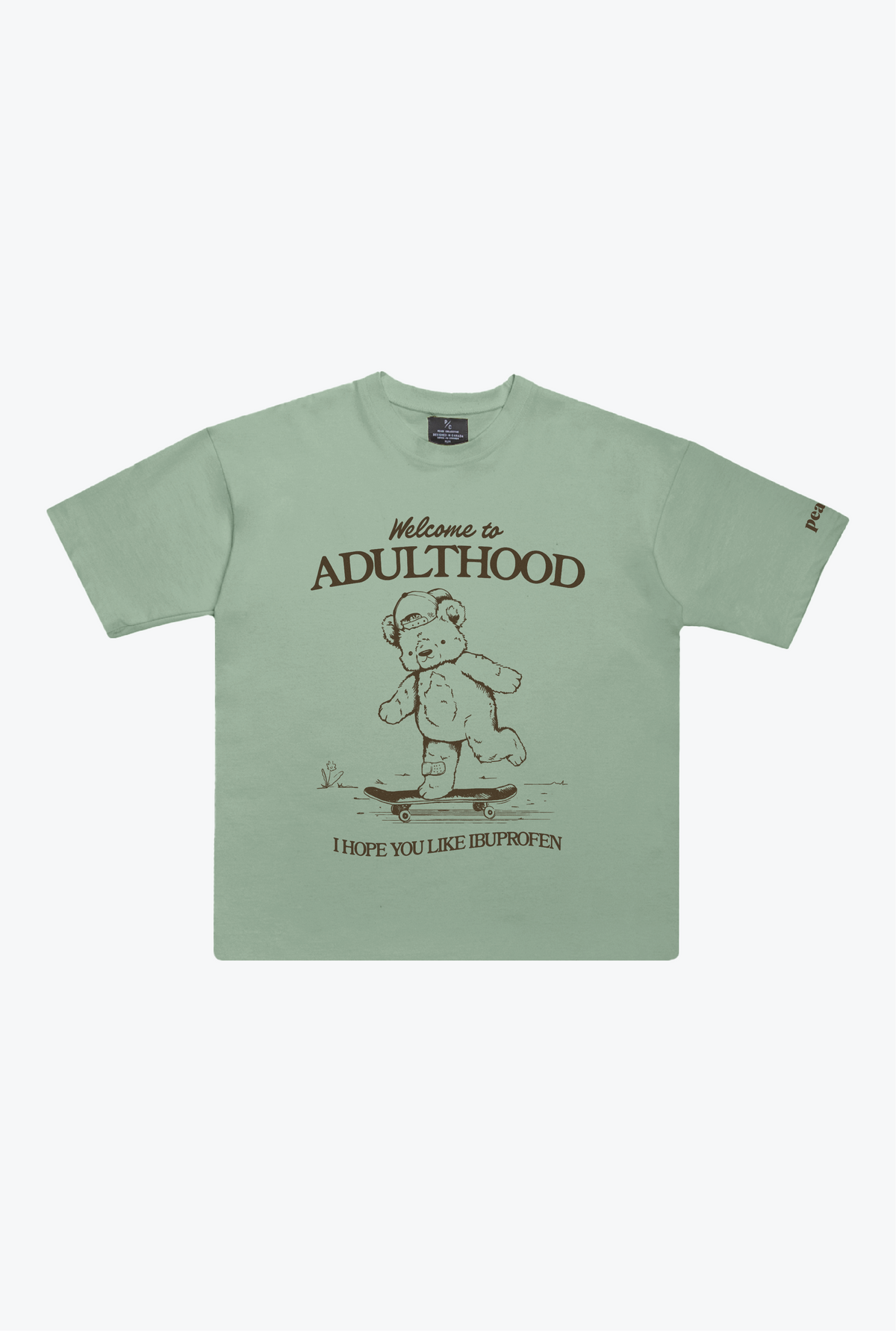 Adulthood Heavyweight Garment Dyed T-Shirt - Sage Green