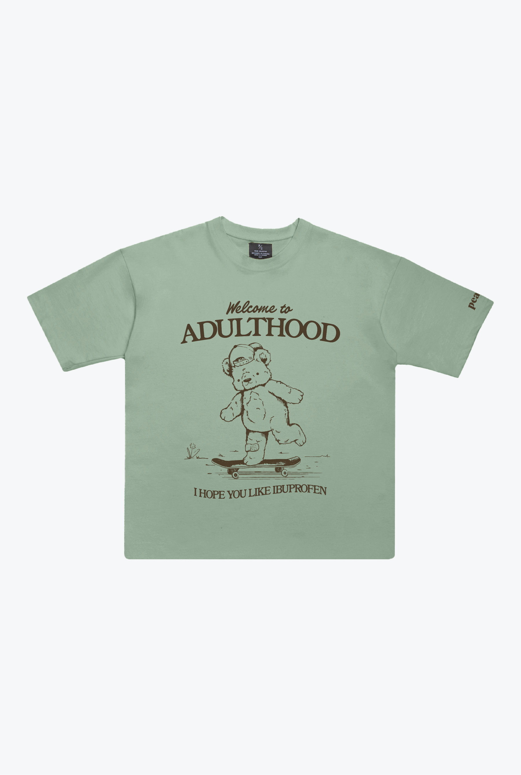Adulthood Heavyweight Garment Dyed T-Shirt - Sage Green