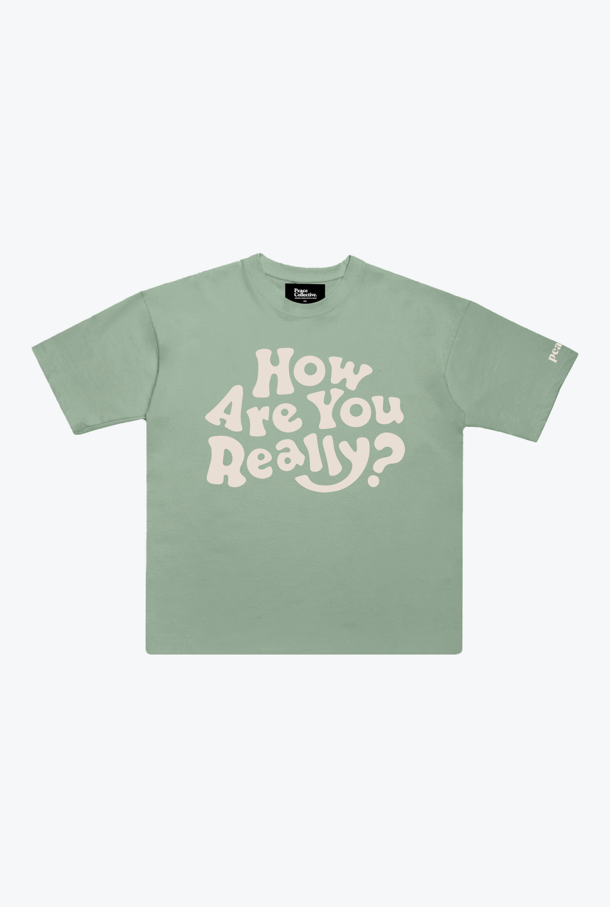 How Are You Really? Cropped T-Shirt - Eucalyptus