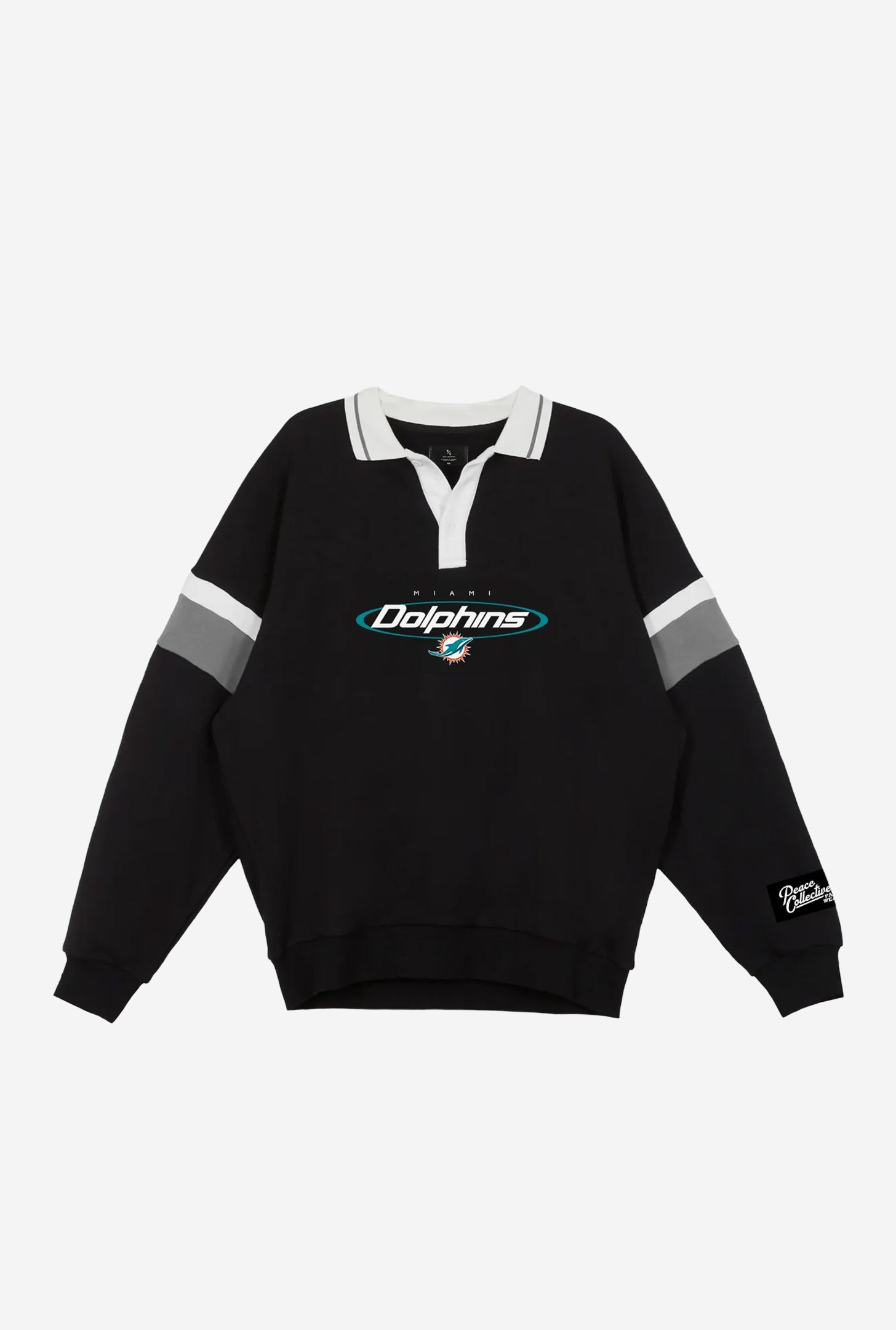 Miami Dolphins Oversized Rugby - Black / Grey