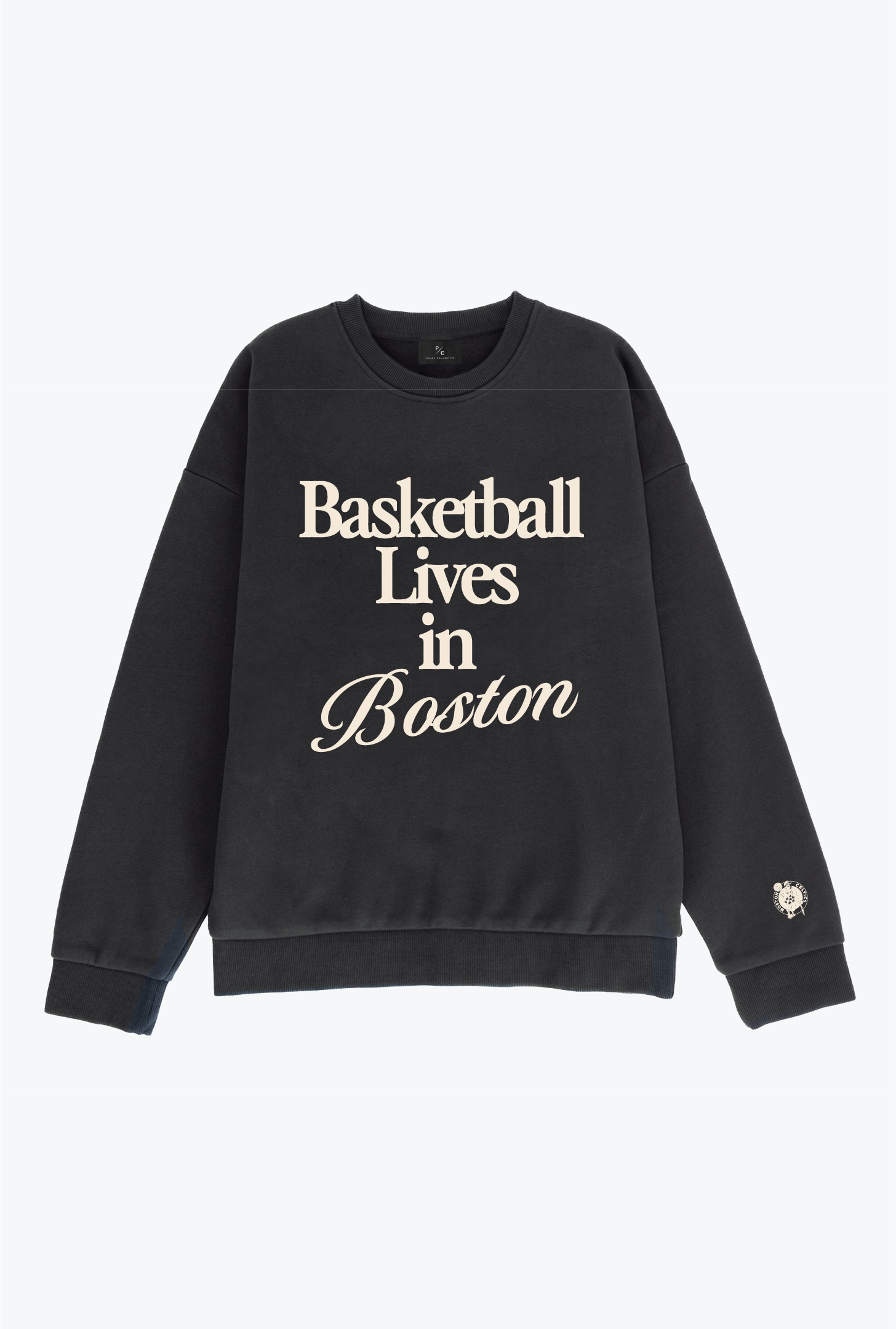 Basketball Live in Boston Super Heavy Crewneck - Off Black