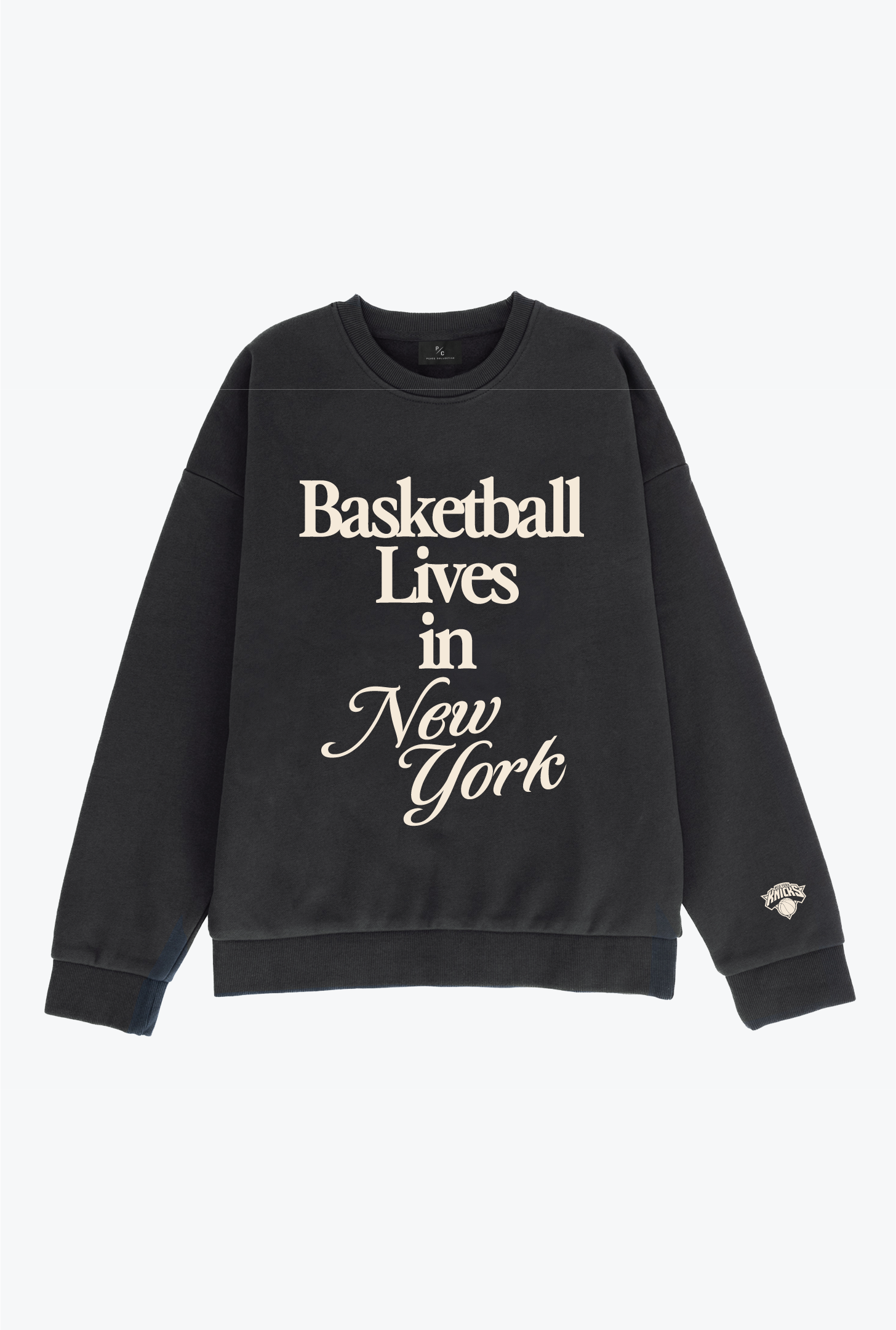 Basketball Live in New York Super Heavy Crewneck - Off Black